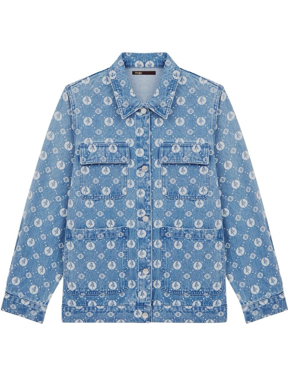 Maje X Sailor Moon Monogrammed Denim Jacket